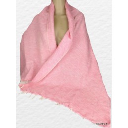 Châle pashmina laine de Yak Rose doux Châles laine de yak CPLY111