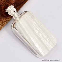 Gros Pendentif Scolecite blanche brute Bijoux en Scolecite SK27