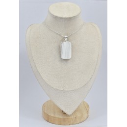 Gros Pendentif Scolecite blanche brute 