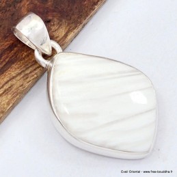 Pendentif Scolecite blanche forme libre Pendentifs pierres naturelles SK27.3