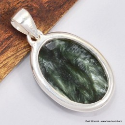 Pendentif oval en Séraphinite 