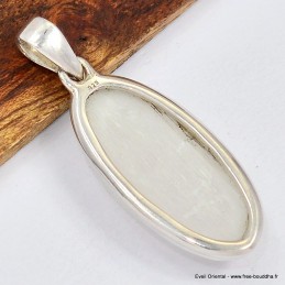 Pendentif oval en Selenite 