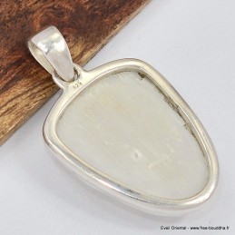 Pendentif Selenite semi-oval 