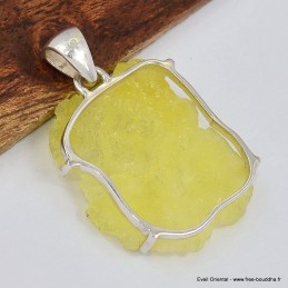 Gros pendentif Brucite jaune 