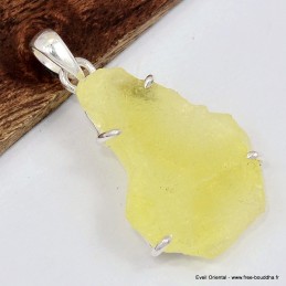 Pendentif Brucite jaune forme libre 