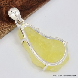 Pendentif Brucite jaune forme libre 