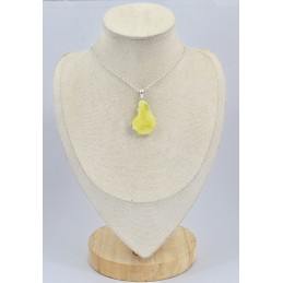 Pendentif Brucite jaune forme libre 