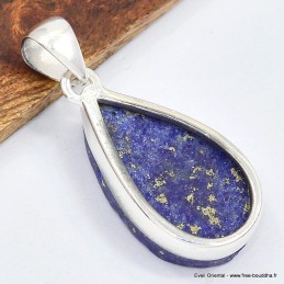 Pendentif goutte en Lapis Lazuli brut 