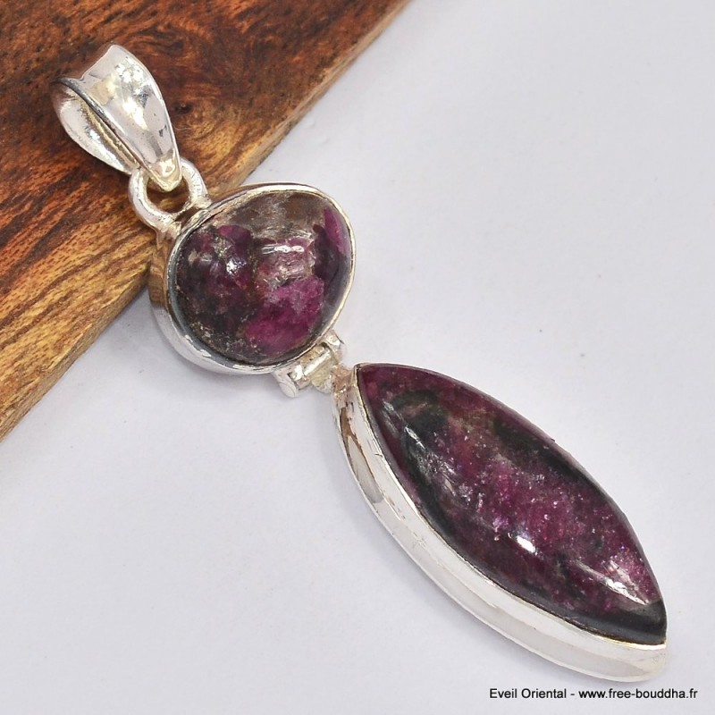 Pendentif Eudialyte 2 pierres Pendentifs pierres naturelles SK7.3