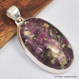 Pendentif argent Eudialyte oval 