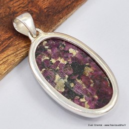 Pendentif argent Eudialyte oval 