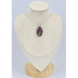 Pendentif argent Eudialyte oval 