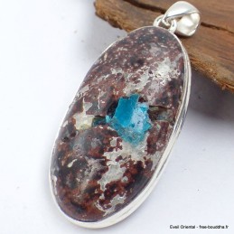 Gros Pendentif Cristal de Cavansite cabochon 