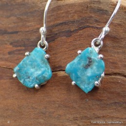 Boucles d'oreilles Turquoise Kingman brute 