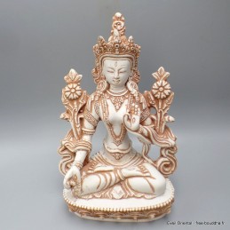 Statuette bouddhiste Tara Blanche patinée 20 cm Statuettes Bouddhistes STATB4