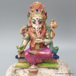 Statuette Ganesh assis pantalon rose 11 cm 