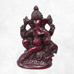 Statue de Ganesh résine rouge 14 cm 