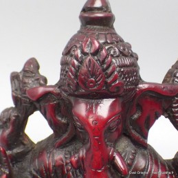 Statue de Ganesh résine rouge 14 cm 