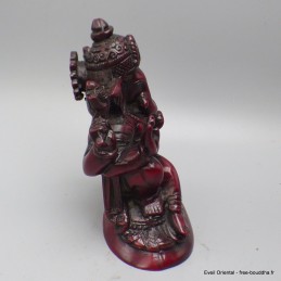 Statue de Ganesh résine rouge 14 cm 