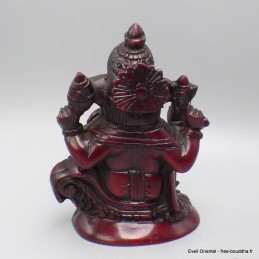 Statue de Ganesh résine rouge 14 cm 