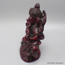 Statue de Ganesh résine rouge 14 cm 