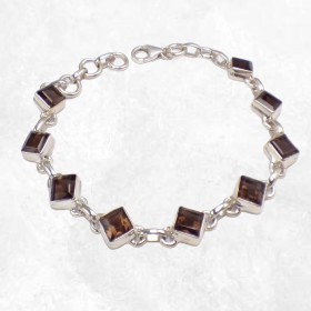 Bracelet argent Quartz fumé...