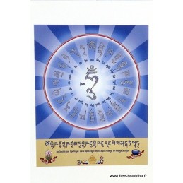 Carte postale bouddhiste symbole du Bouddha de médecine Objets rituels bouddhistes CPB19