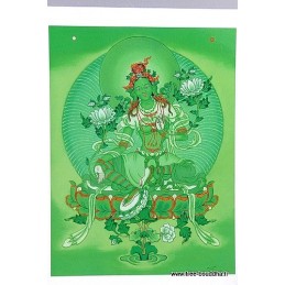 Carte postale divinité Tara Verte Objets rituels bouddhistes CPB3