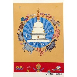 Carte postale bouddhiste LIBERATION ANIMALE Objets rituels bouddhistes CPB43