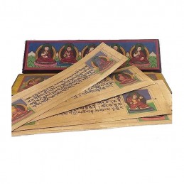 Livre de moine bouddhiste 5 bouddha 28 cm Livre de prières bouddhistes ref 3794