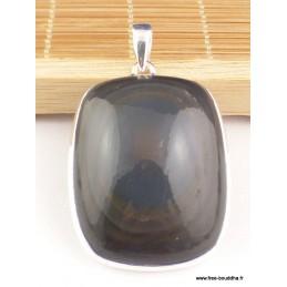 Pendentif Obsidienne Œil Céleste Serti Argent 925 - Mexico Obsidienne