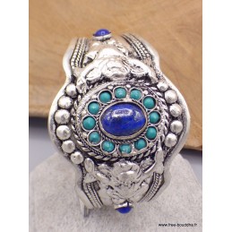 Bracelet tibétain Lapis Lazuli et turquoises Bracelets tibétains bouddhistes BRLAT
