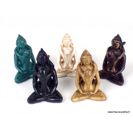 Mini statuette bouddhiste Shakti coloris divers Objets rituels bouddhistes MINISHA1