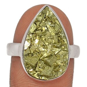 bague pyrite doree