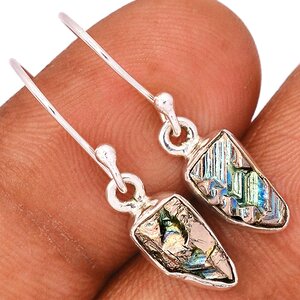 boucles oreilles quartz bismuth