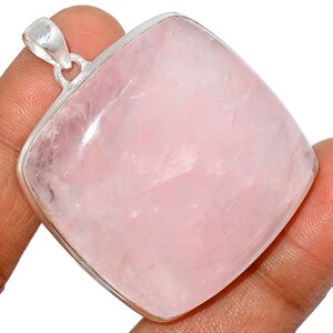 pendentif quartz rose cabochon