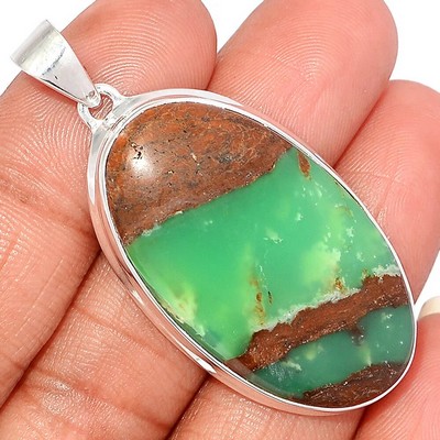 pendentif chrysoprase boulder