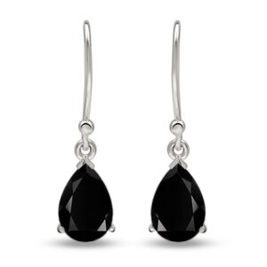 boucles oreilles spinelle noire