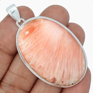 pendentif scolecite orange