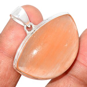 pendentif selenite orange