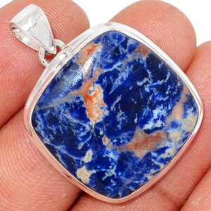 pendentif en sodalite orange