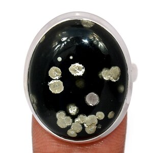 bague obsidienne galaxie