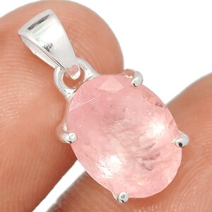 pendentif morganite facettee