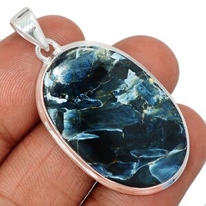 pendentif pietersite bleue