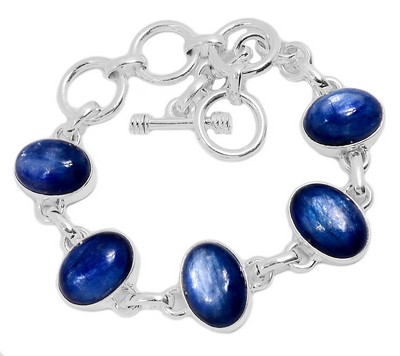 bracelet cyanite bleue