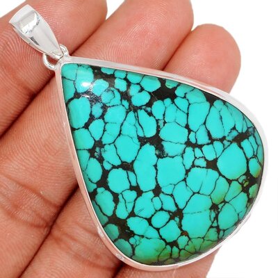 Pendentif turquoise tibetaine